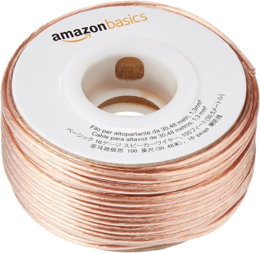 Amazon Basics Speaker Wire, 16-Gauge, 100 Feet