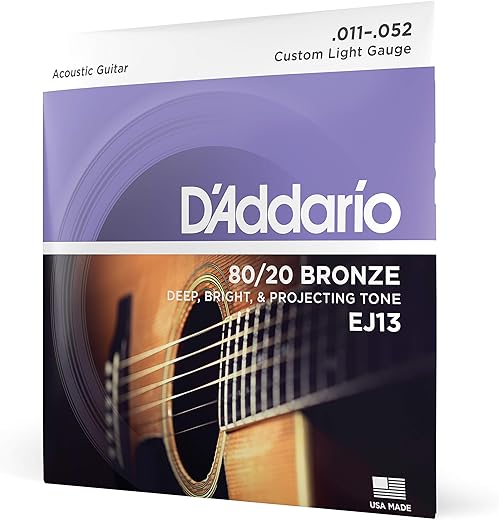 D’Addario EJ13 Acoustic Guitar Strings – Custom Light: A Top Choice for Versatile Players