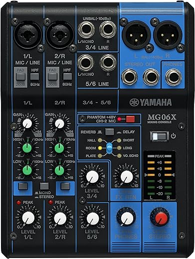 YAMAHA MG06X Compact Stereo Mixer